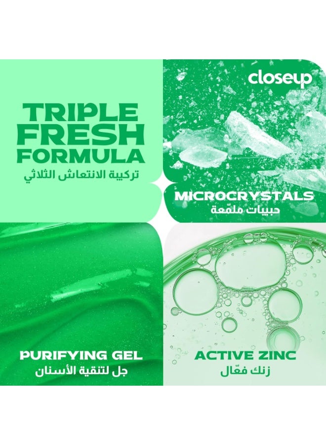 Closeup Triple Fresh Gel Toothpaste, Menthol Fresh, for 24HR fresh breath, 120ml - Image 3